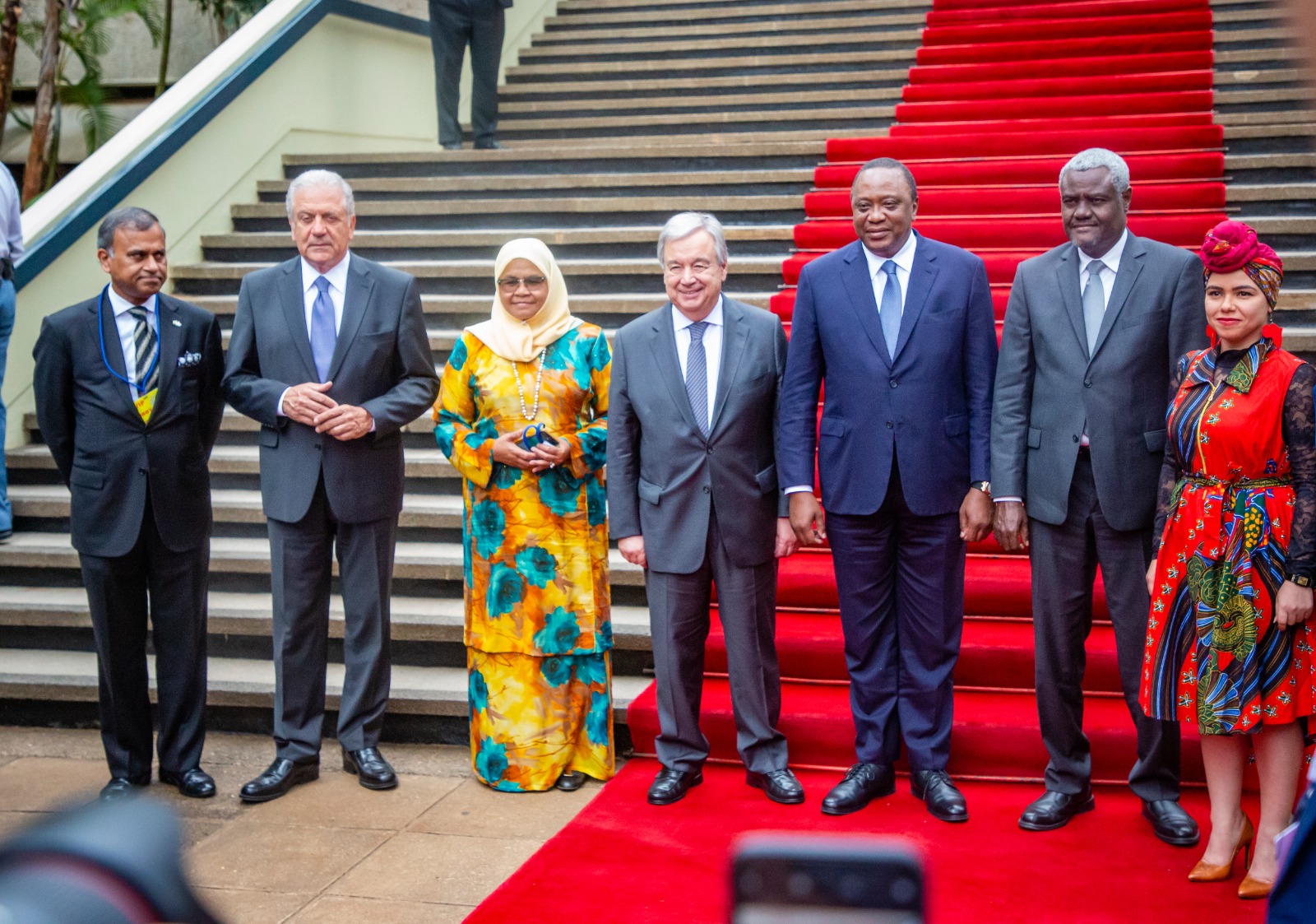 UN-Habitat Executive Director, UN Secretary-General, President of Kenya, African Union Chairperson at the High-Level Conference on Counter Terrorism, Nairobi, Kenya