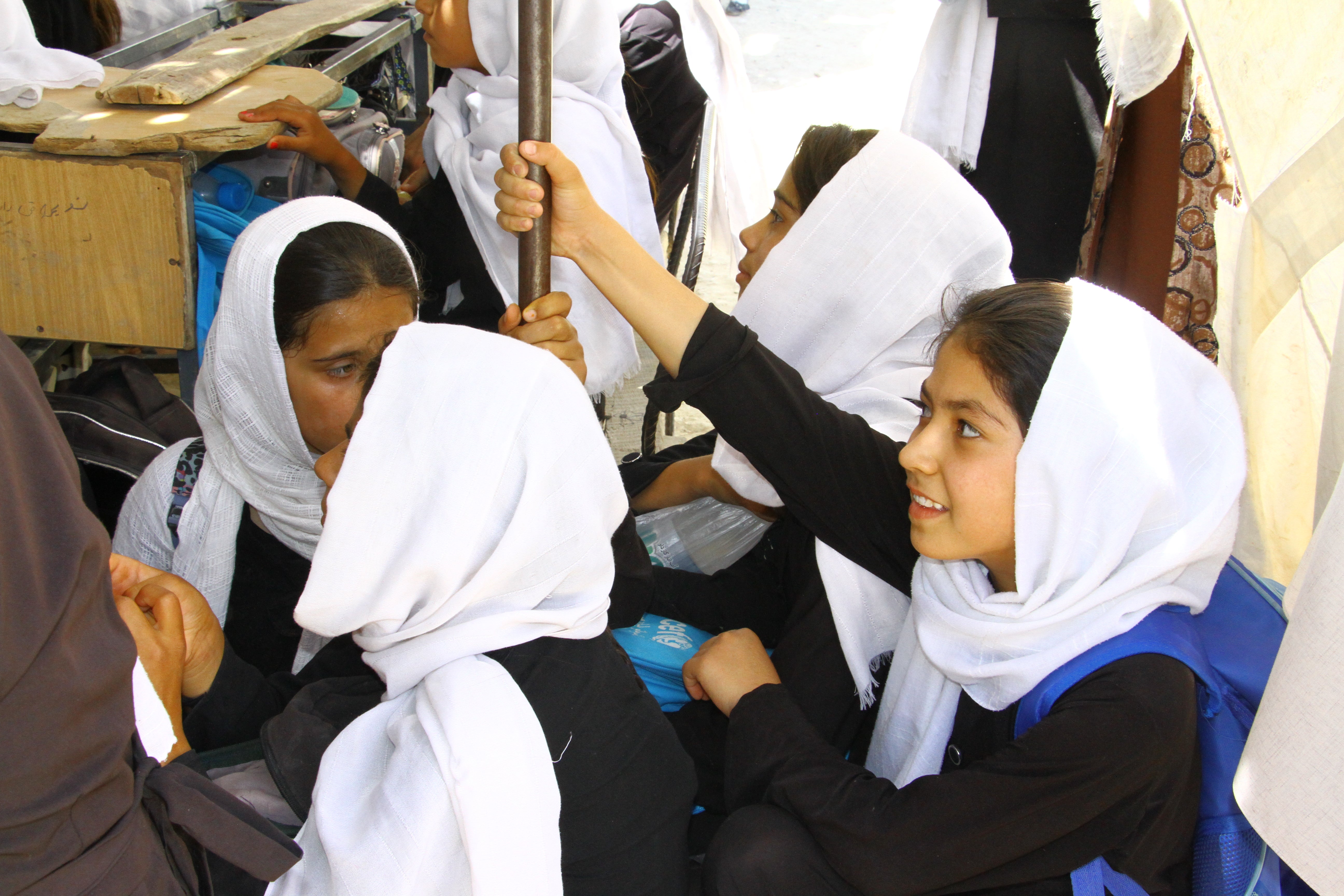 Kids of Sayed Yahia Omari school in Mazar