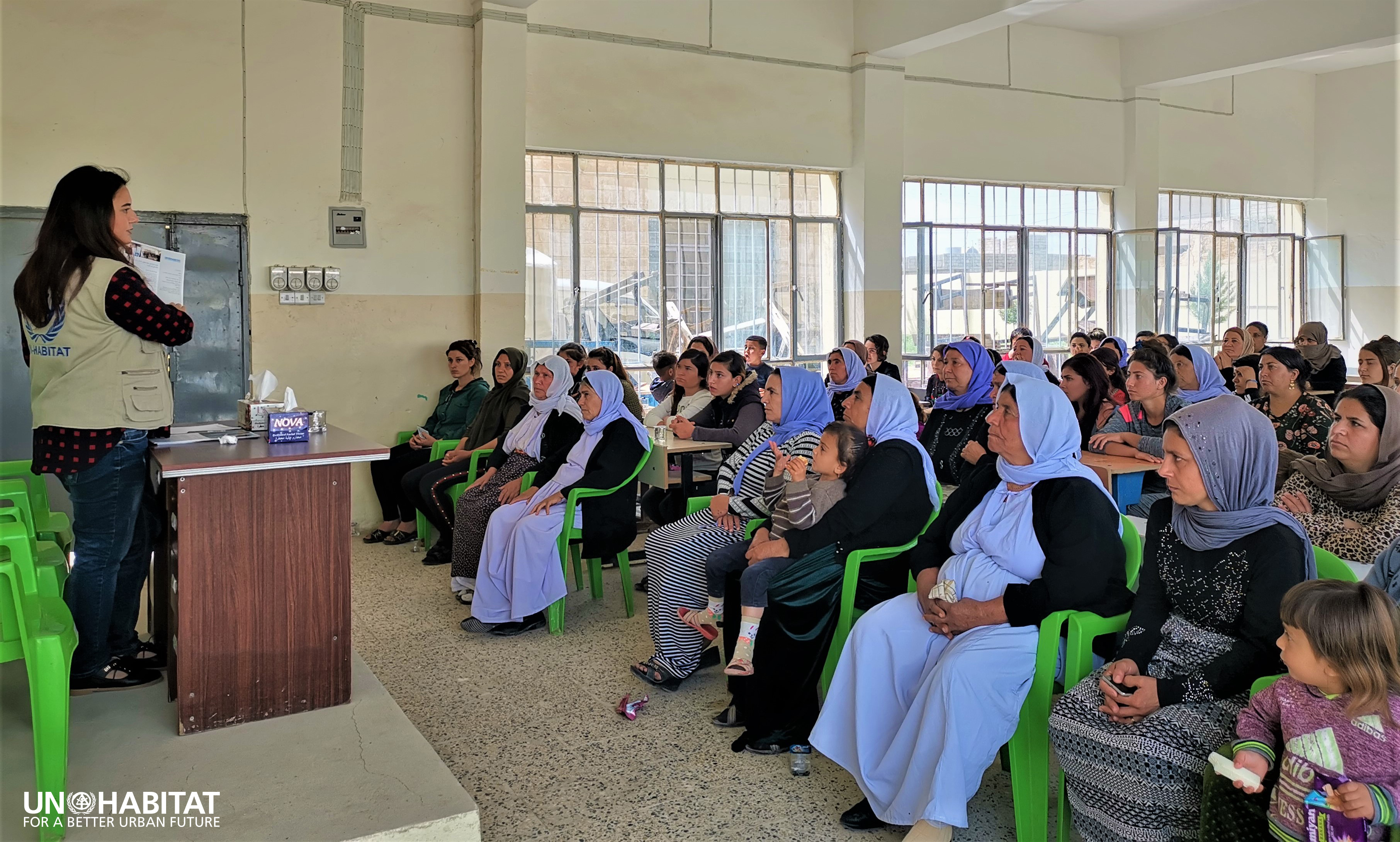 Female-only awareness raising session on Housing, Land and Property rights, Sinjar, Northern Iraq, July 2019