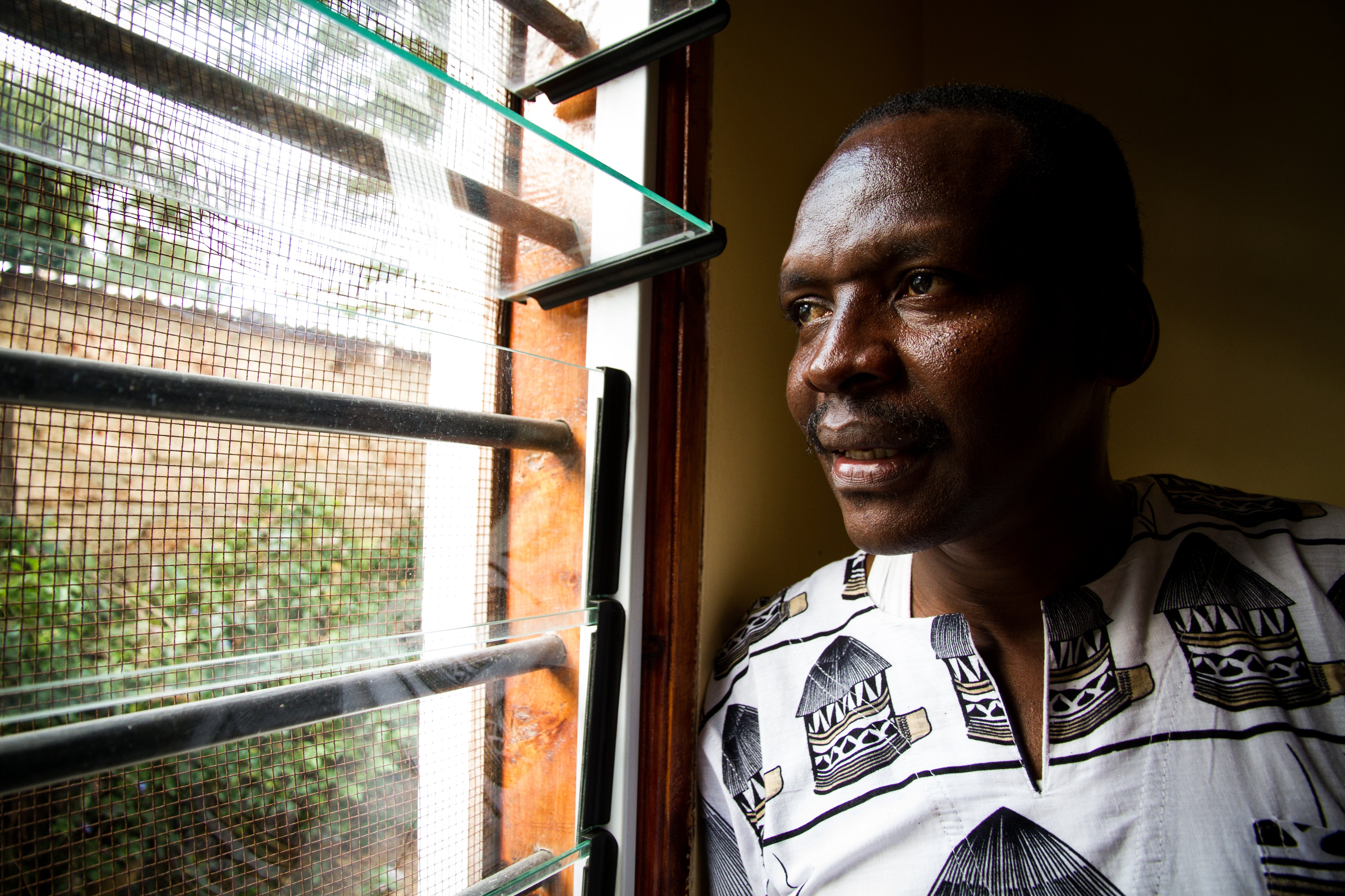 Albert Njama in his office.