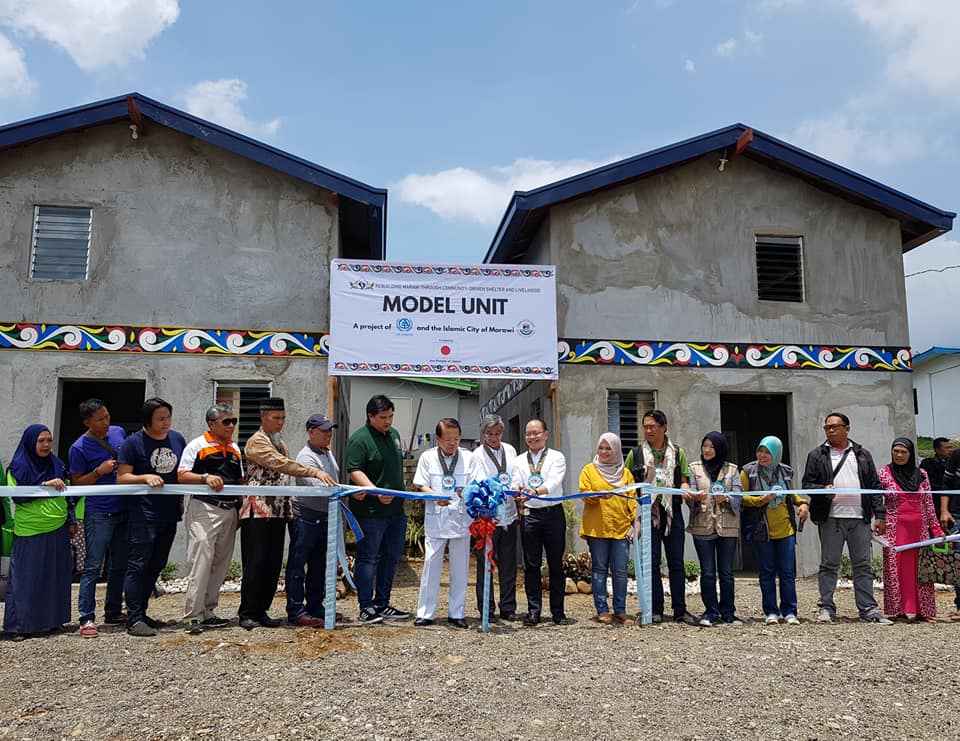 Launching ceremony of the two core shelter model units on 28 September 2018.