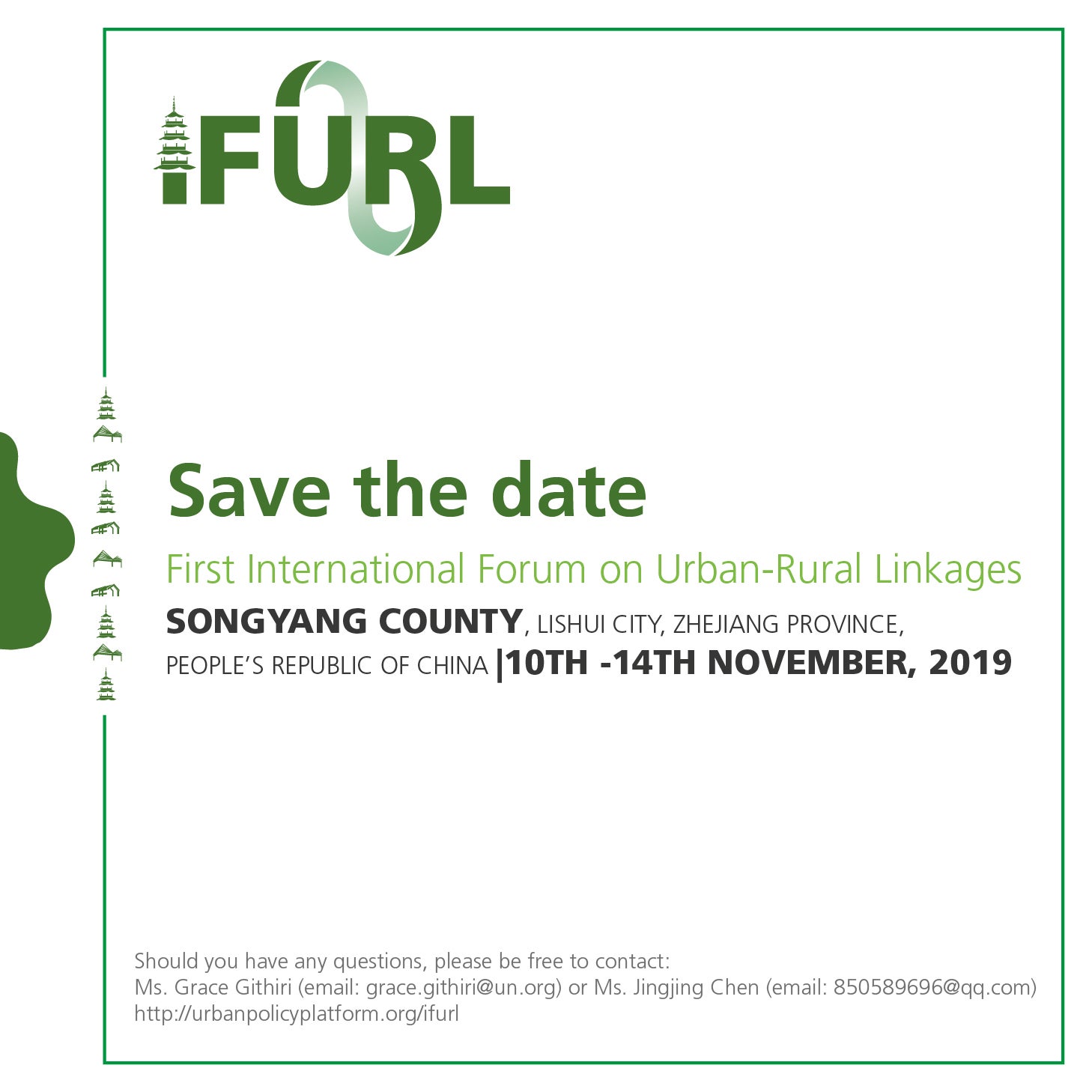 The 1st International Forum on Urban Rural Linkages 