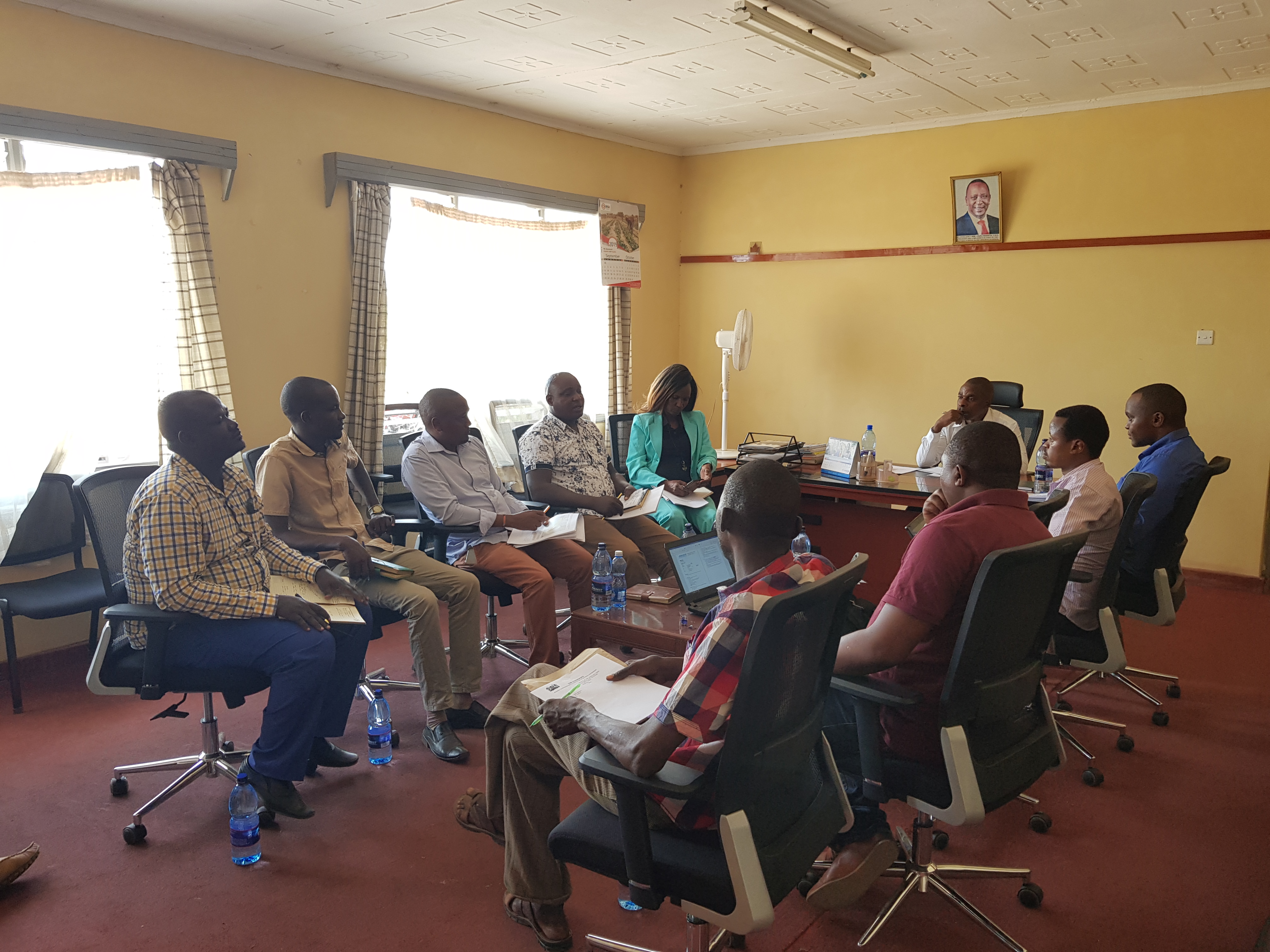 Turkana County Government and Local Leaders in inception meeting to discuss priorities and considerations for UN-Habitat plan near the LAPSSET corridor. 