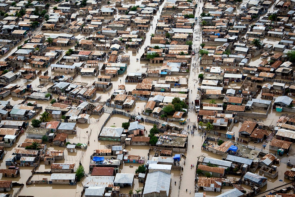 After hurricane Tomas in Gonaives, Haiti