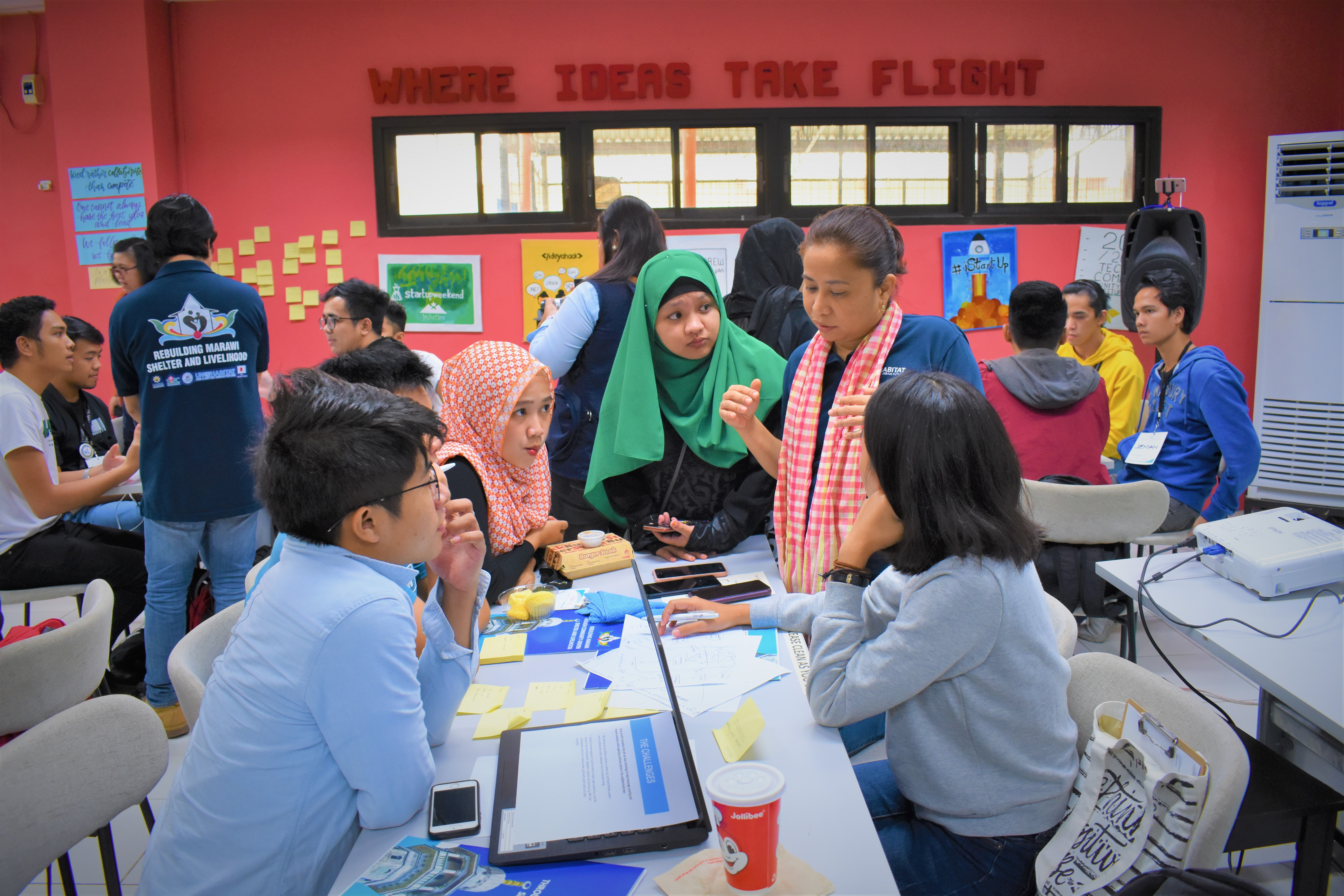 University students, teachers, humanitarian workers, government officials, and communities gather in the first clean technology hackathon to address humanitarian issues in Marawi City.