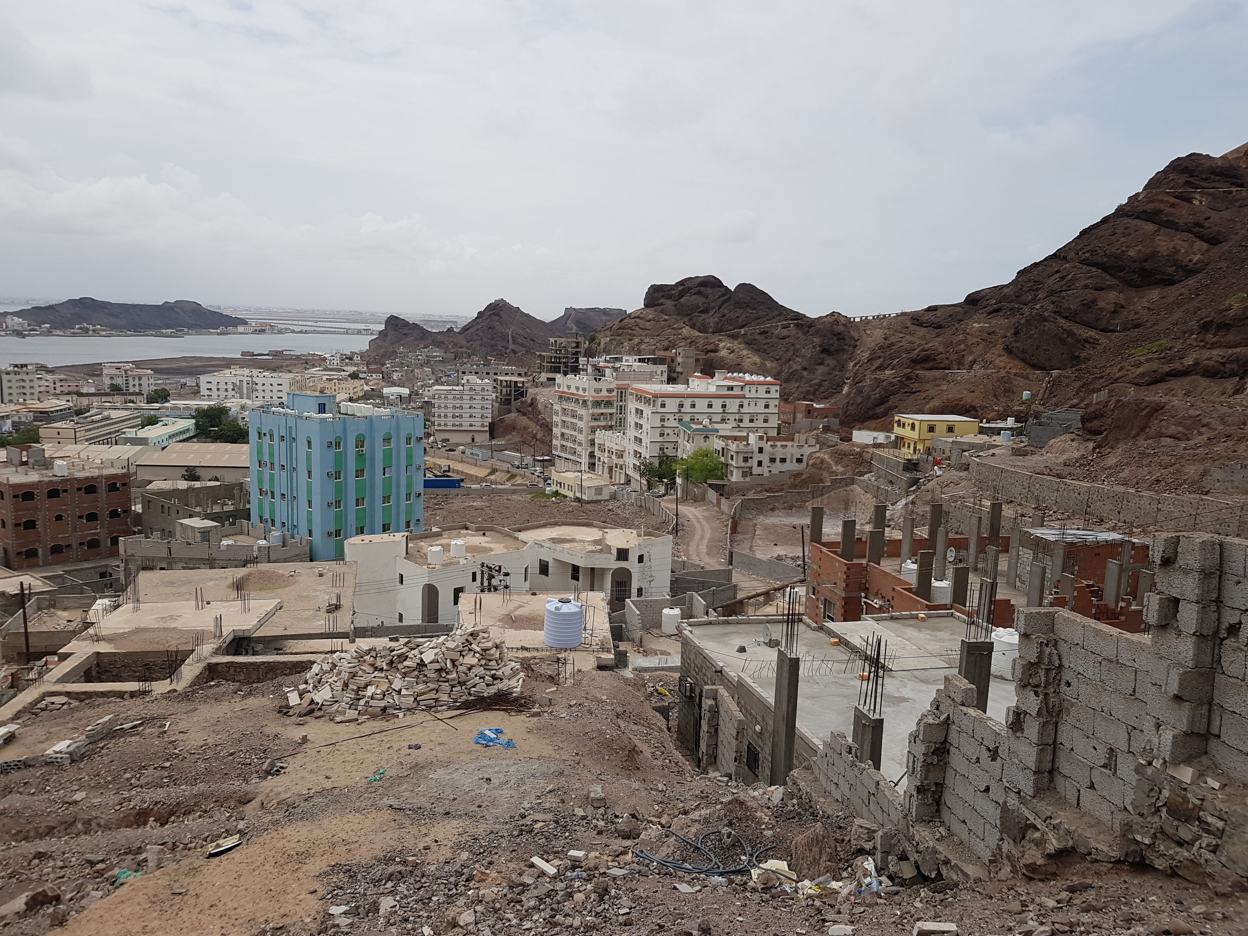 Building construction in Aden city, Yemen