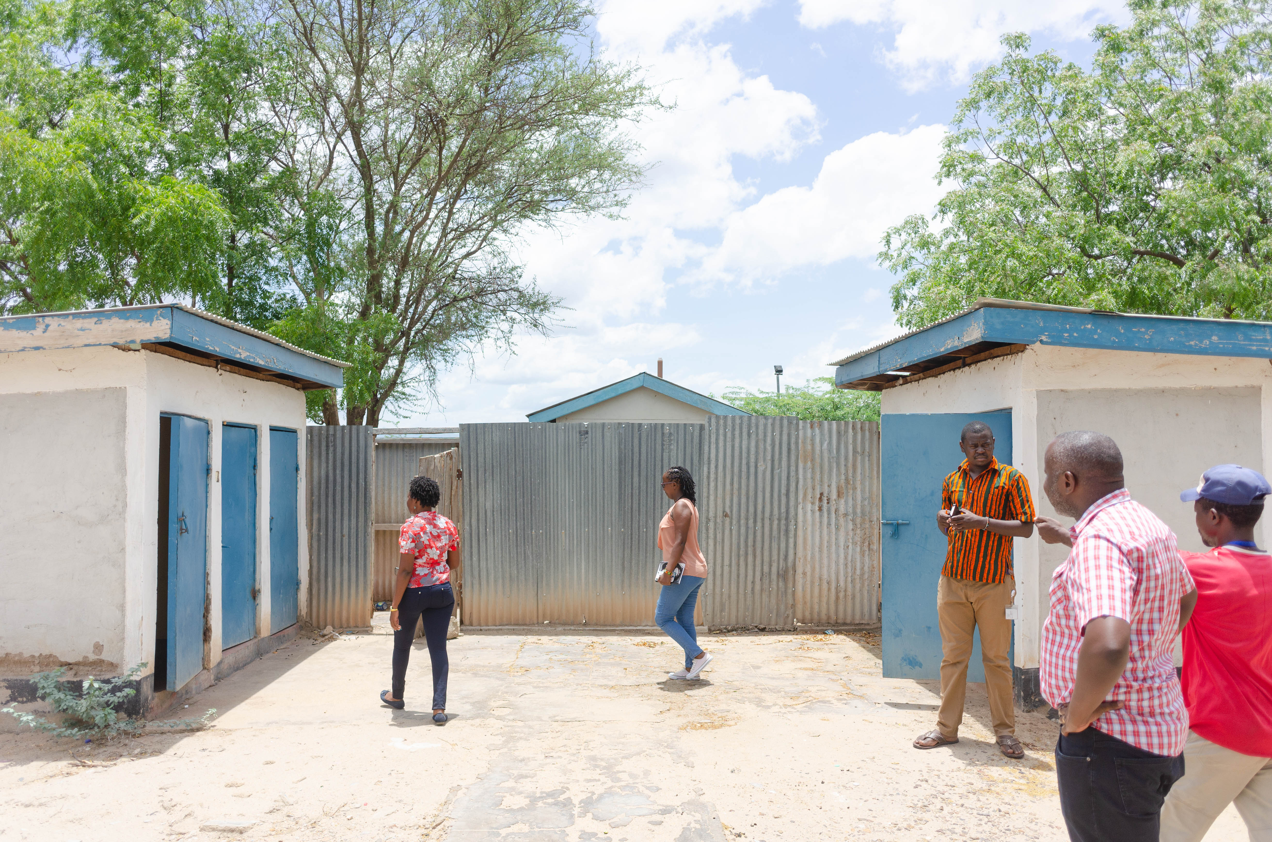 UN-Habitat on a site visit to visit and review proposed alternative temporary healthcare facilities