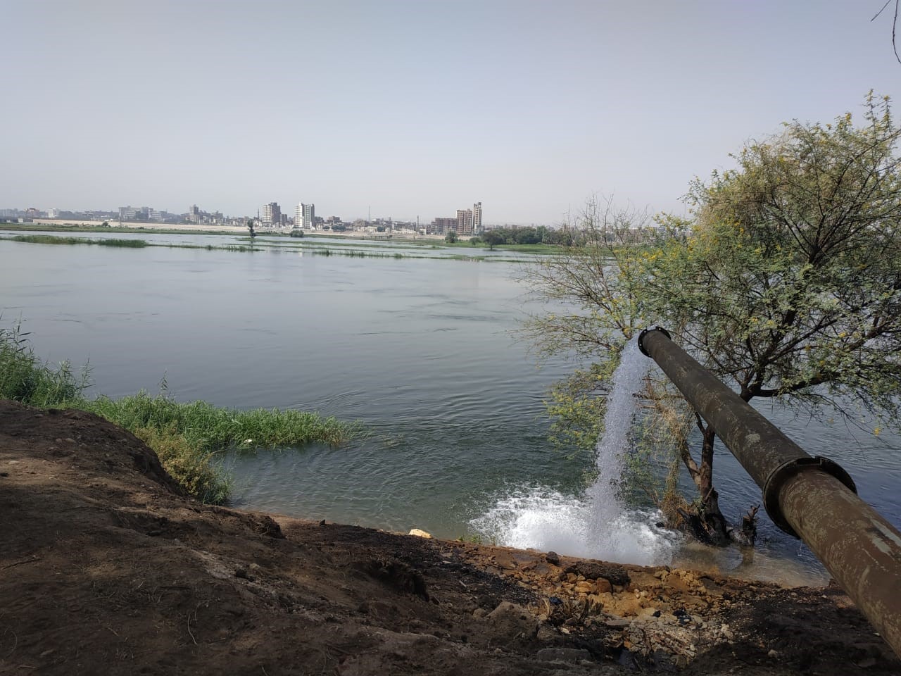 The water is being discharged in the Nile until the water quality is stabilized according to the Egyptian water quality standard in Bani Morr, Assiut and then it will be pumped directly into the local water network to feed the targeted vulnerable population