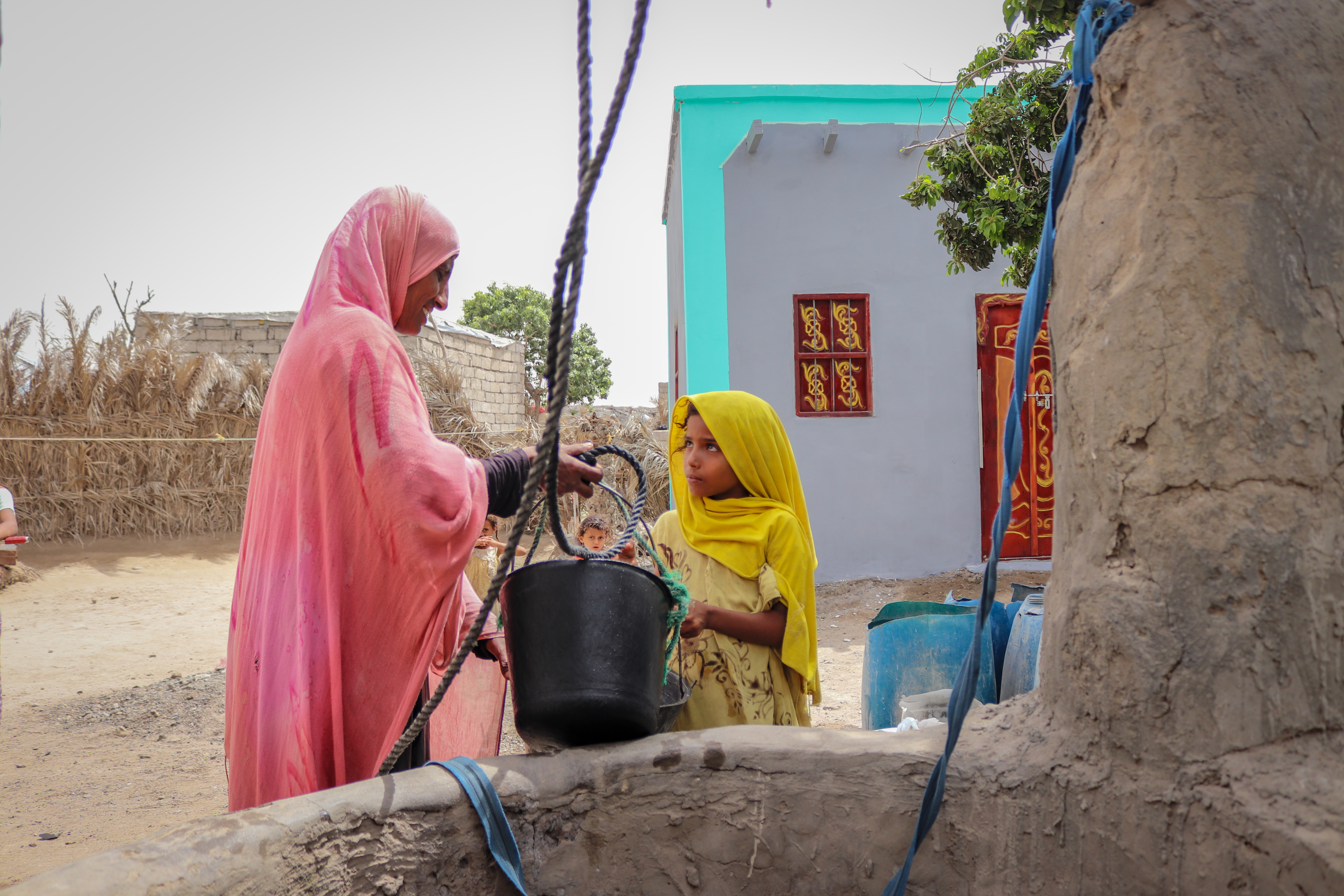 Mariam Saleh Mahdi at her house renovated through UN-Habitat Japan-funded project in west Yemen