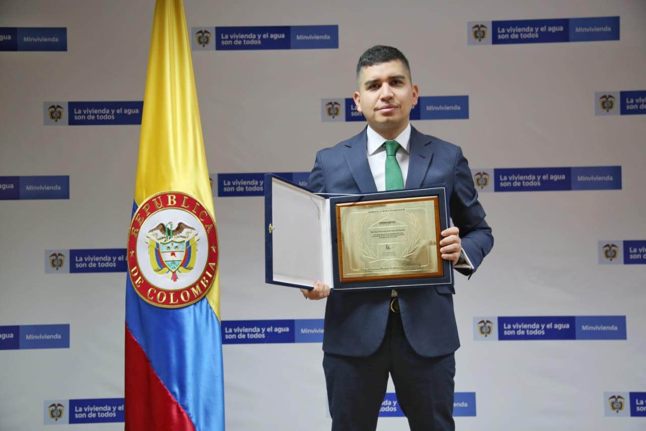 Colombia Minister and plaque