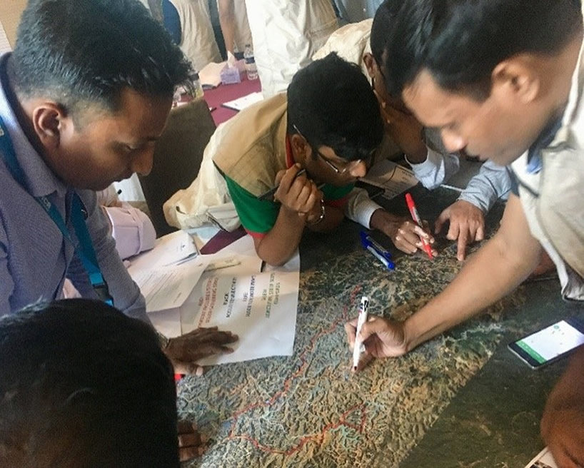 Engaging ‘Camp in Charge’ officers in infrastructure planning, with key decision-makers at the camp level representing Bangladesh’s Refugee Relief and Repatriation Commission