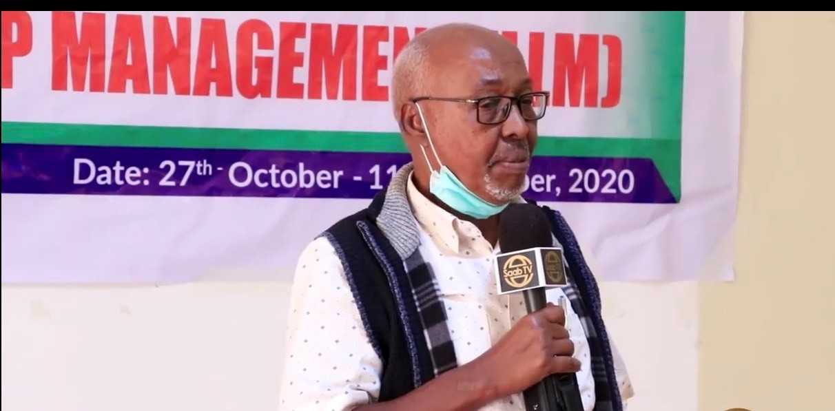 Director General, Ministry for Interior Abdi Ahmed Nur, gives his opening remark during the launch of Local Leadership and Conflict Management Training in Hargeisa, Somaliland