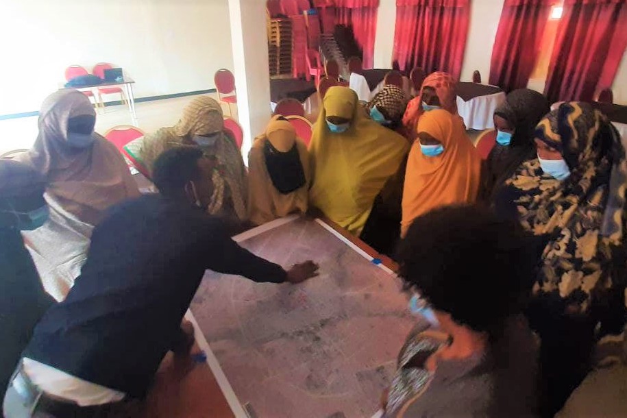 UN-Habitat led participatory mapping with IDPs in Jigjiga City, for assessing the gaps in delivering durable solutions in Somali Region of Ethiopia, April 2021