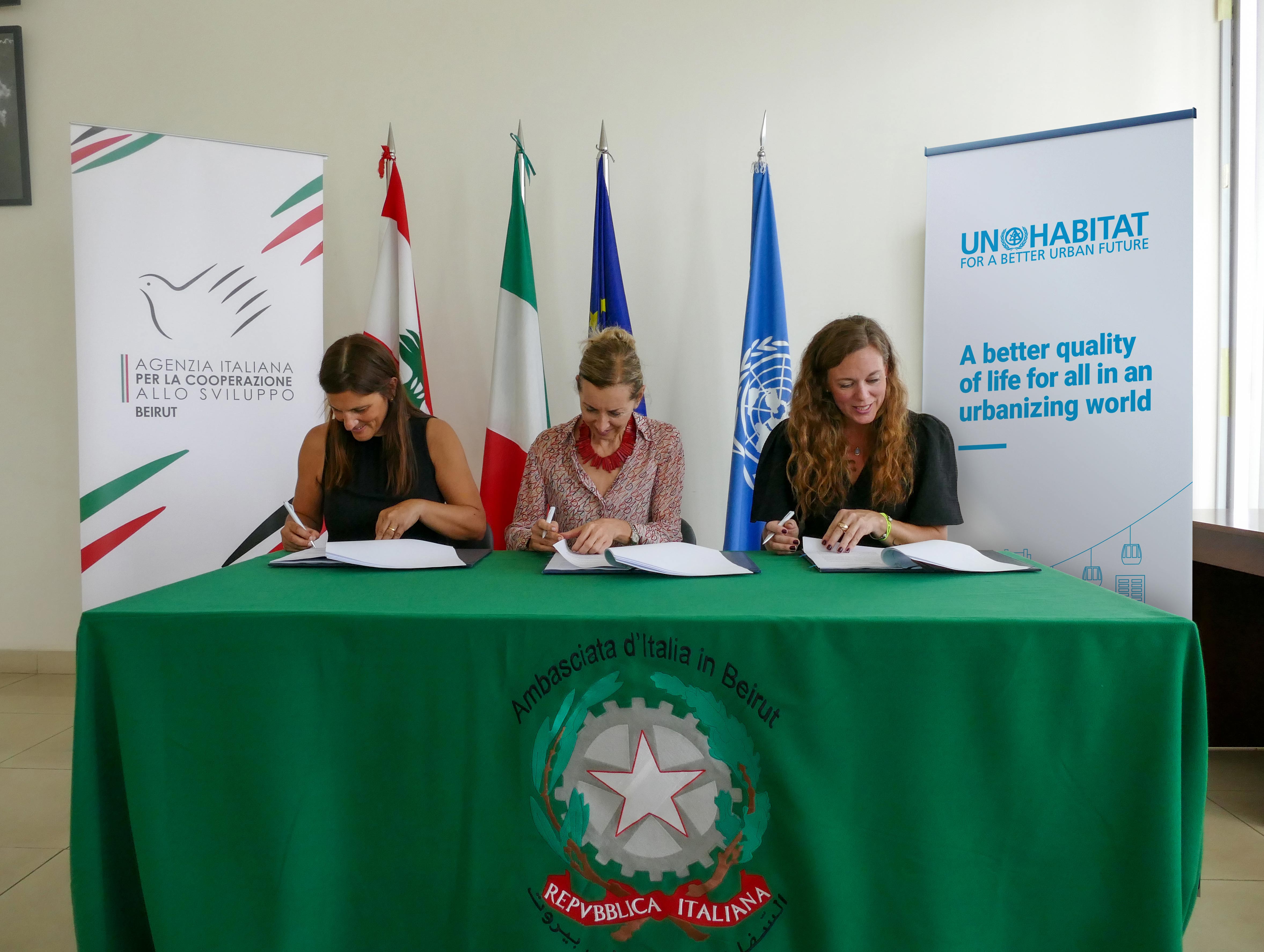 UN-Habitat and Italy sign a €2.3m project to rehabilitate public spaces within the Mar Mikhael train station and restore housing units in Beirut.” UN-Habitat Lebanon, 2022