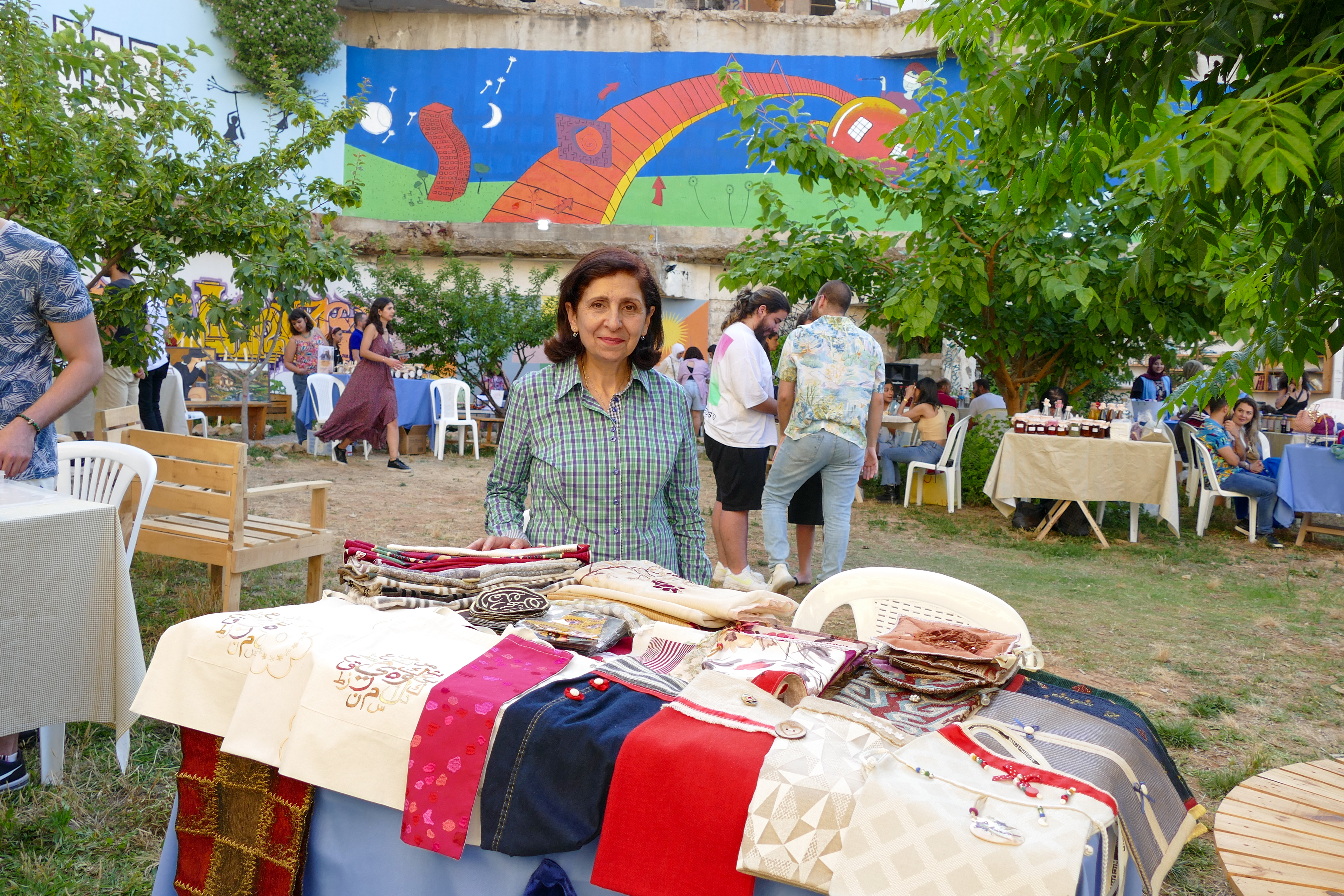 Vendor at a market event held in Laziza Park, Beirut that was recently reactivated by UN-Habitat in coordination with Rashet Kheir through funding from the Government of Japan.” UN-Habitat Lebanon, 2022