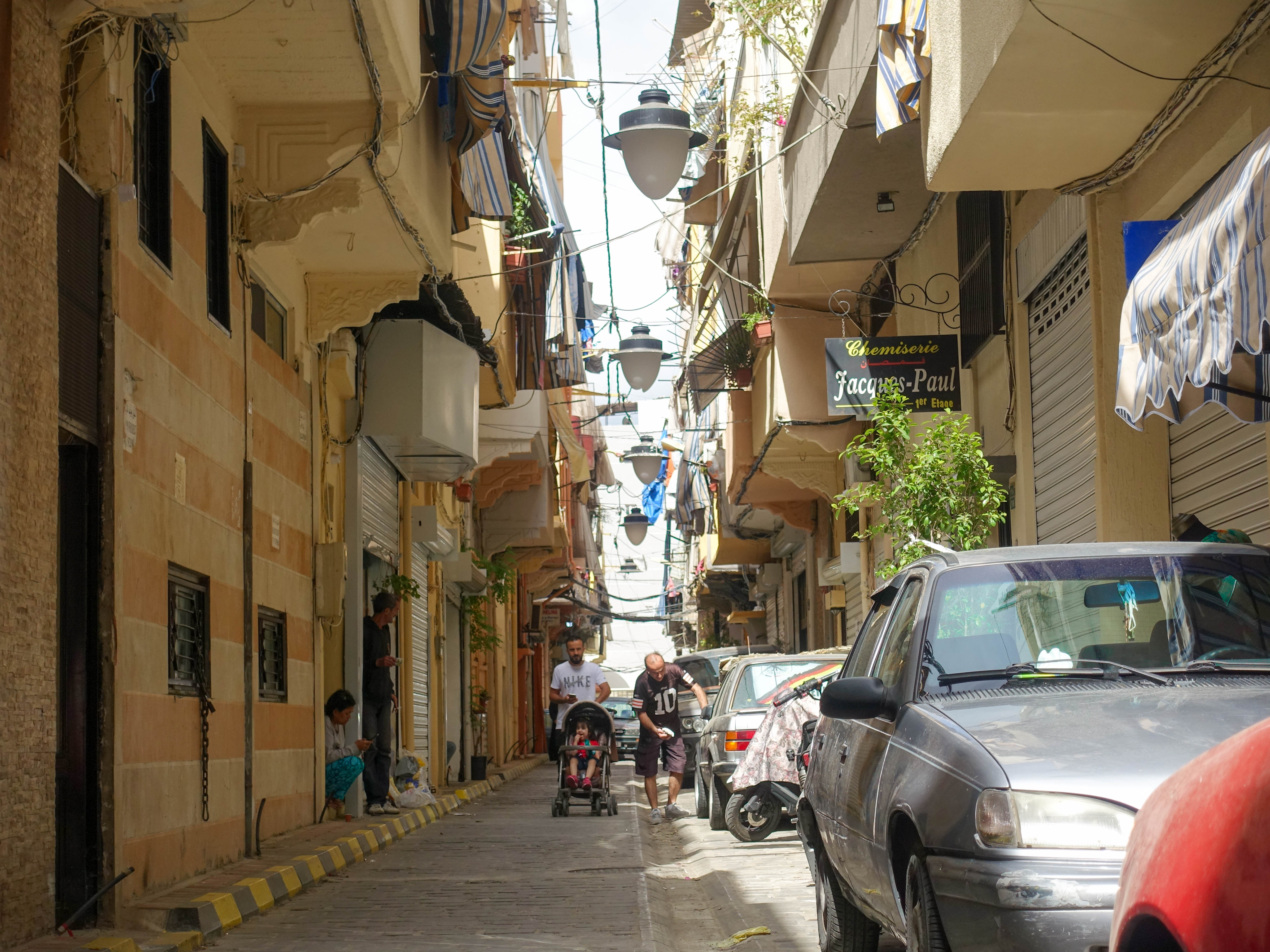 Street-level view of 1 of the 5 alleyways in Maraach, Bourj Hammoud that underwent rehabilitation through funding from the Government of Japan and Polish Aid.” UN-Habitat Lebanon, 2022