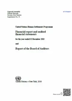 2015 UN-Habitat Audited Financial Statements - cover