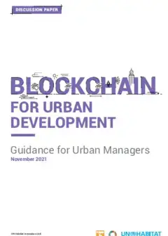 Blockchain for Urban Development – Guidance for Urban Managers
