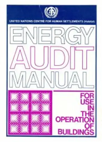 Energy Audit Manual for Use in