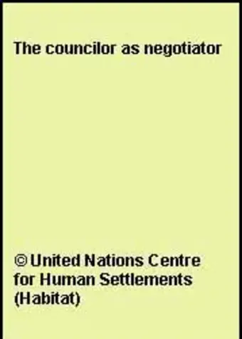 The Councillor As Negotiator H