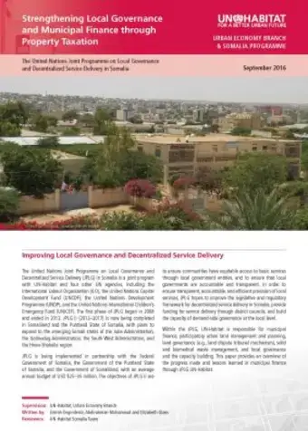Strengthening Local Governance and Municipal Finance through Property Taxation-Cover image