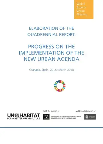 ¨Elaboration of the Quadrennial Report: Progress on the Implementation of the New Urban Agenda - Cover image