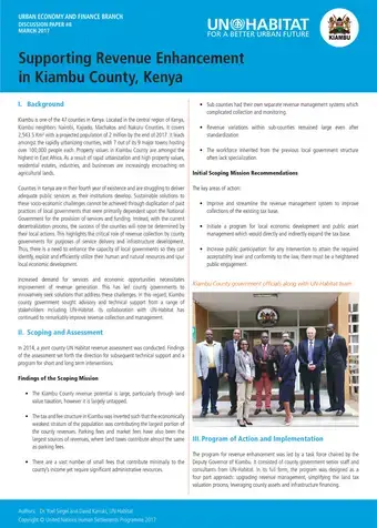 Supporting Revenue Enhancement in Kiambu County, Kenya - Cover image