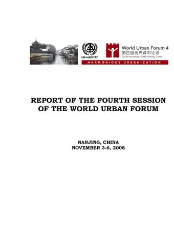 World Urban Forum 4 Report - Cover image