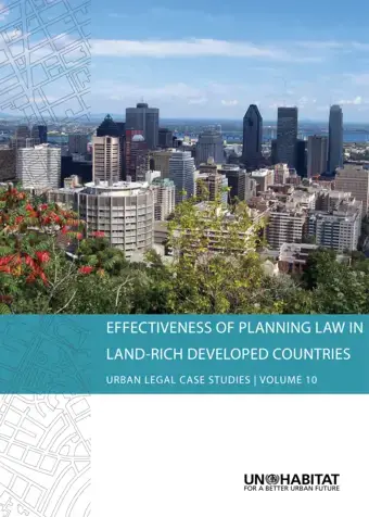 Effectiveness of Planning Law in Land-Rich Developed Countries- Cover