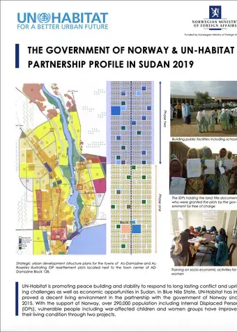 The Government of Norway & UN-Habitat Partnership Profile in Sudan 2019 - cover