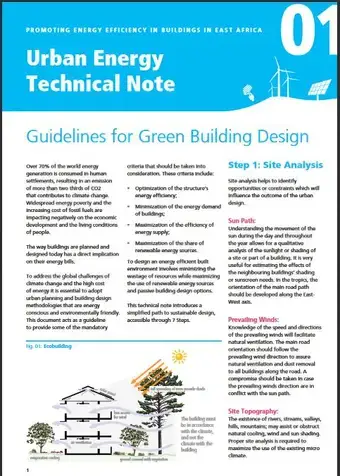 Urban Energy Technical Note 01: Guidelines for Green Building Design - cover
