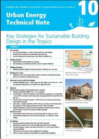 Urban Energy Technical Note 10: Key Strategies for Sustainable Building Design in the Tropics - cover