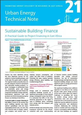 Urban Energy Technical Note 21: Sustainable Building Finance - cover