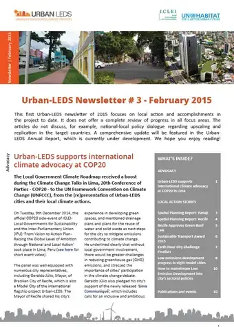 Urban-LEDS I Newsletter #3
