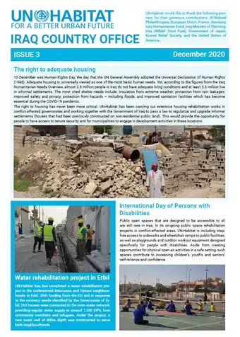 UN-Habitat Iraq Newsletter – December 2020 