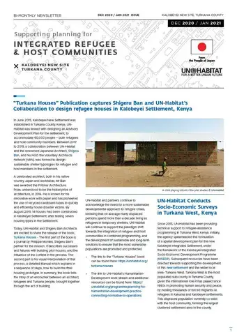 Supporting Planning for Integrated Refugee & Host Communities - Issue Dec 2020 to Jan 2021 