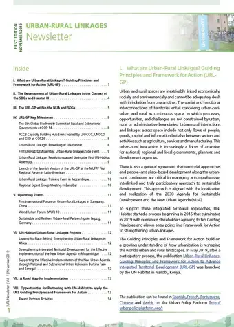 Urban-Rural Linkages Newsletter, Issue 1