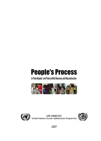 People’s Process in Post-disaster and Post-Conflict Recovery and Reconstruction.