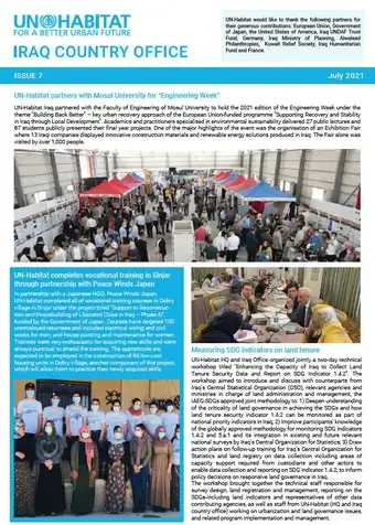 UN-Habitat Iraq Newsletter – July 2021 