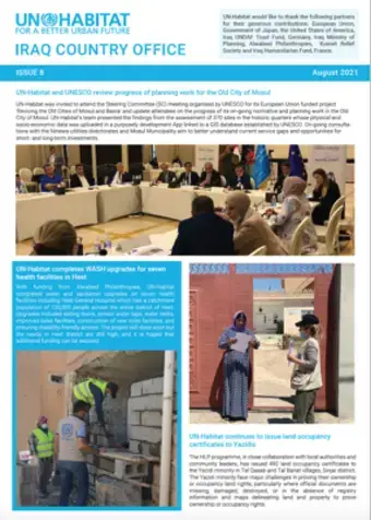 UN-Habitat Iraq Newsletter – August 2021 (English)