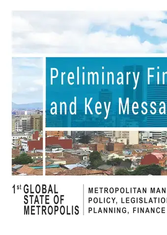 1st Global State of Metropolis - Preliminary Findings and Key Messages Booklet
