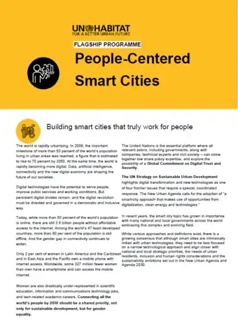Flagship Programme 2: People Centered Smart Cities
