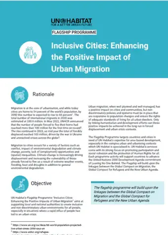 Flagship Programme 4: Inclusive cities: Enhancing the positive impacts of urban migration