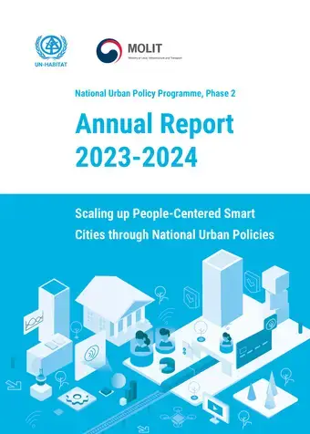 Title of the publication: 2022-2023 ANNUAL REPORT National Urban Policy Programme, Phase Two: ‘Scaling up People-Centered Smart Cities through National Urban Policies’ cover