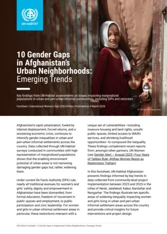 10 Gender Gaps in Afghanistan’s Urban Neighborhoods: Emerging Trends