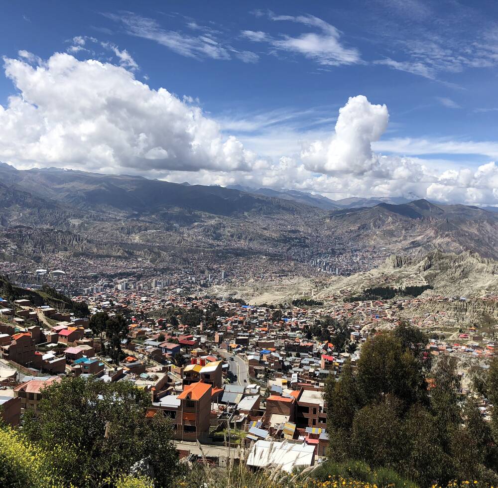 City of La Paz, Bolivia.