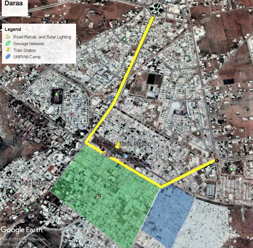Rehabilitation of Sewage Network, Public Spaces and the Main Transportation Corridors with the Centre of Daraa City.