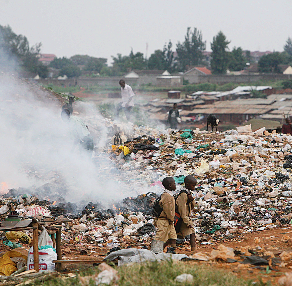Scenery of a dumpsite in Kenya.
