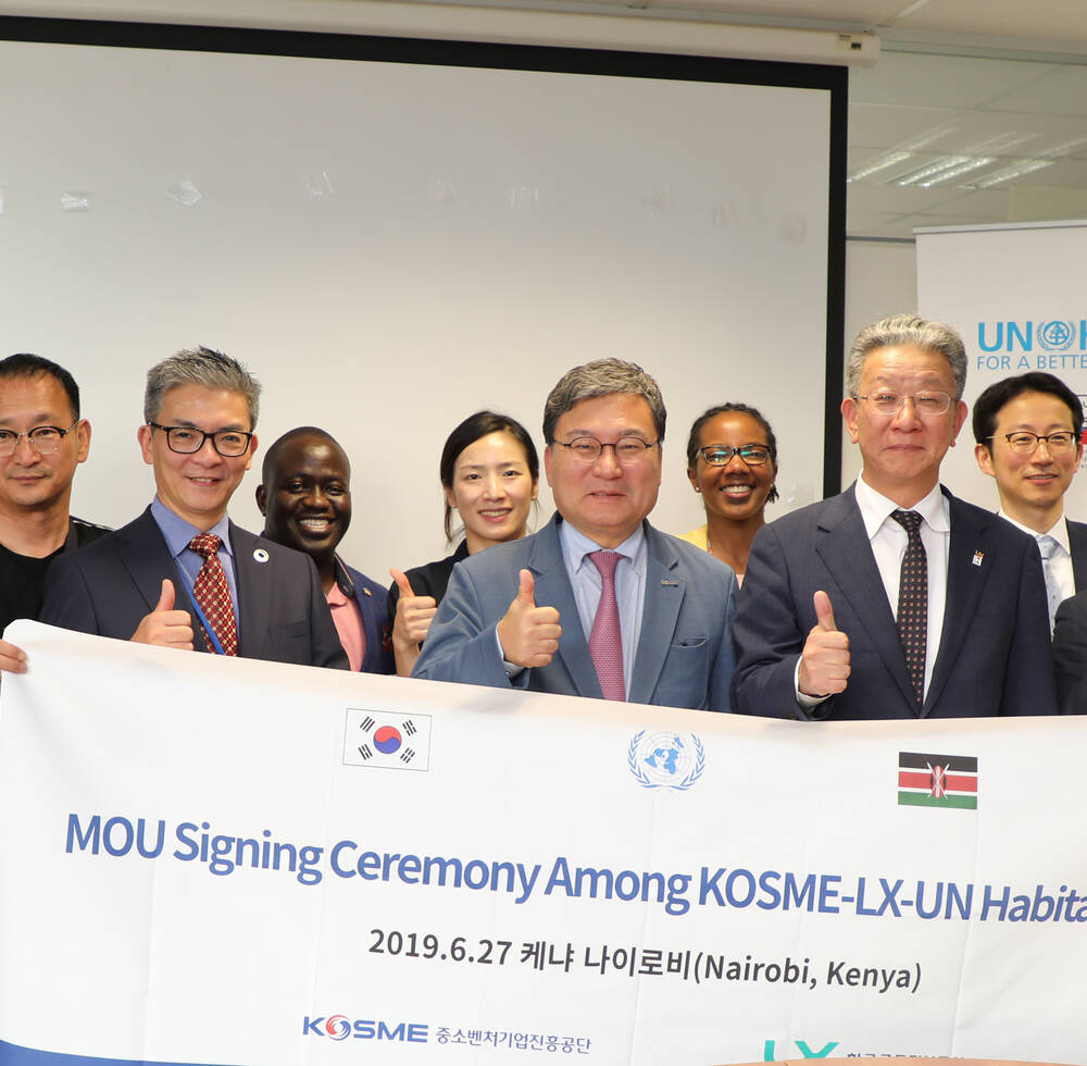 UN-Habitat signs letters of intent with KOSME, which supports small and medium size businesses and startups and with the State run Korea Land and Geospatial Informatix Corporatio