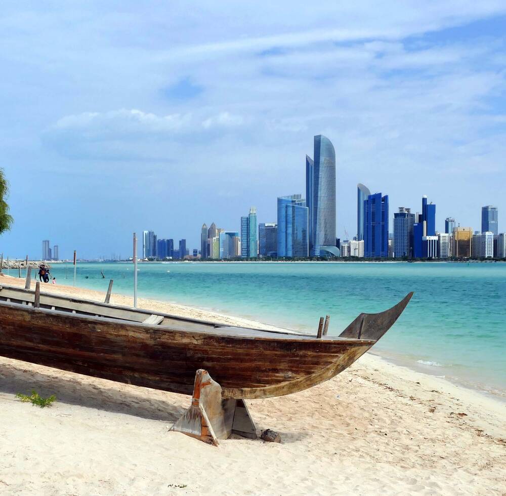 Beach view of Abu Dhabi